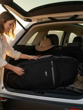 Heavy-Duty Snow Shoe Black Bag with Front Zipper Pocket